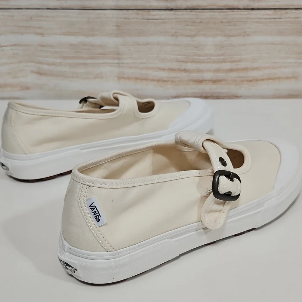 Vans Cream Canvas Slip-On Mary Jane Style 93 Shoe Sneaker 8.5 - Picture 10 of 13